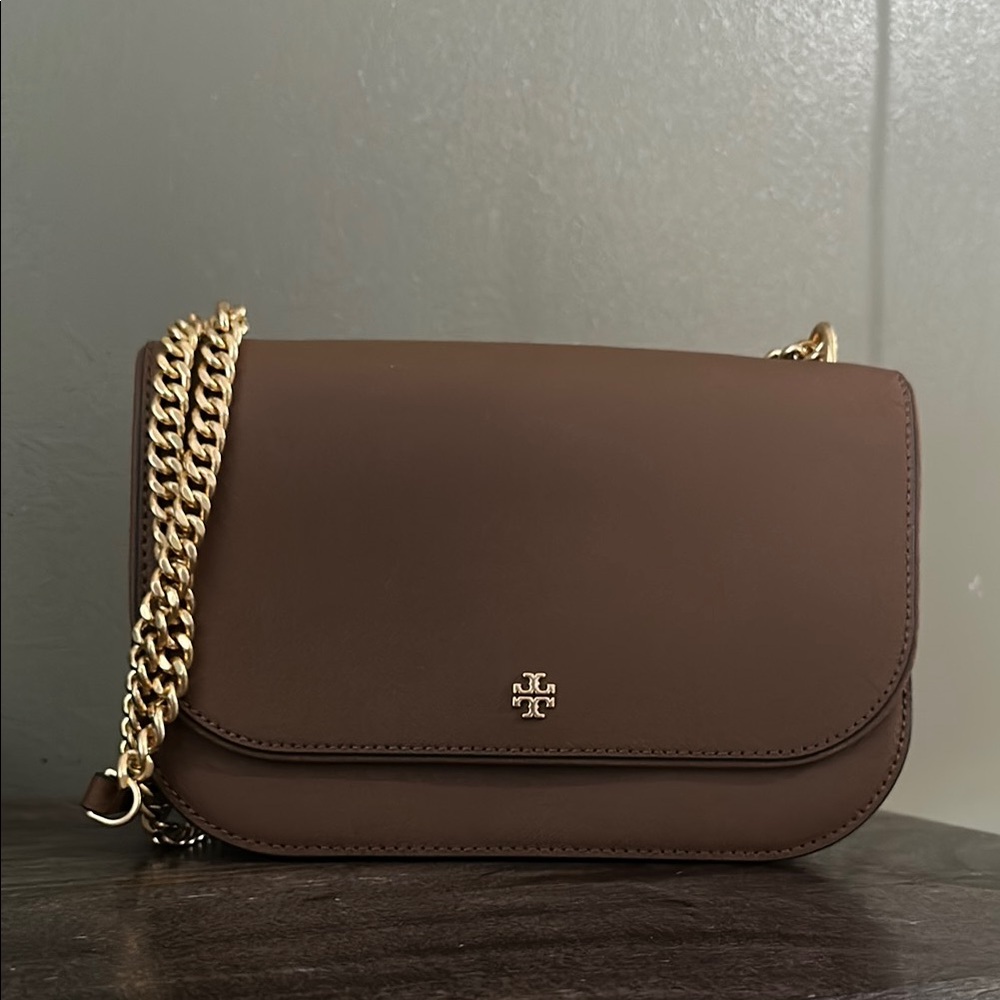 Tory Burch Brown Leather Emerson Shoulder Bag - Picture 4 of 8